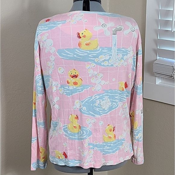 Nick & Nora Rubber Ducky Pajamas Y2k Plus Size XXL - Picture 4 of 15